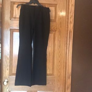 WHBM black bootcut textured pants